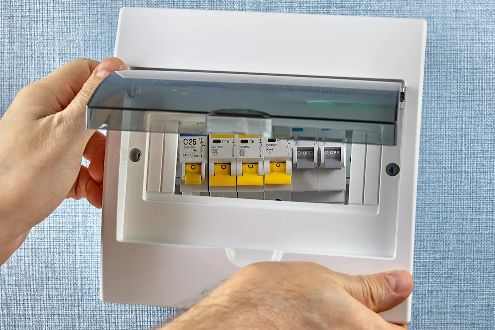 electrician-installs-plastic-cov electrician